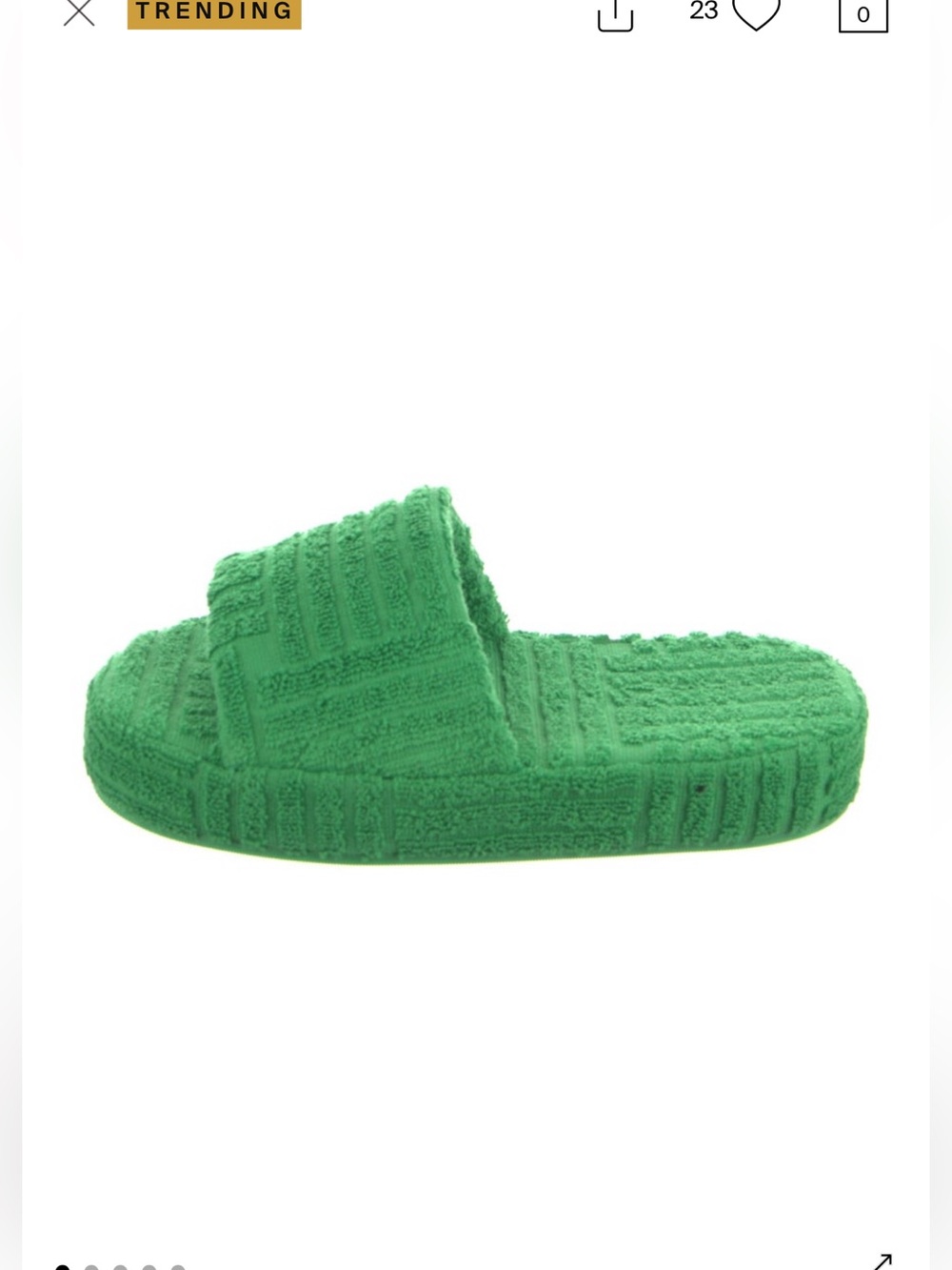 Bottega Veneta Wmns Resort Sponge Slide 'Grass'